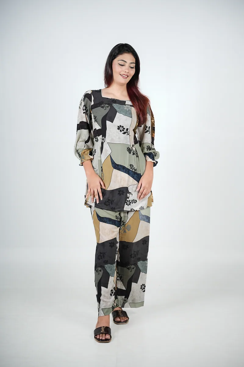 Alina - Printed Georgette Co-ord Set
