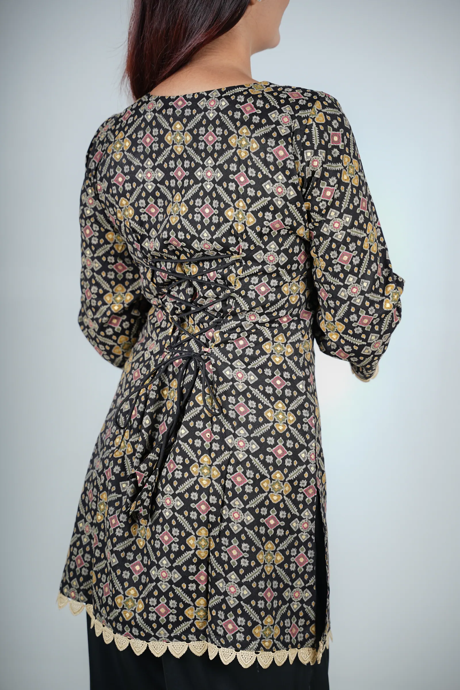 Aroni - Printed Maisha Silk Kurti