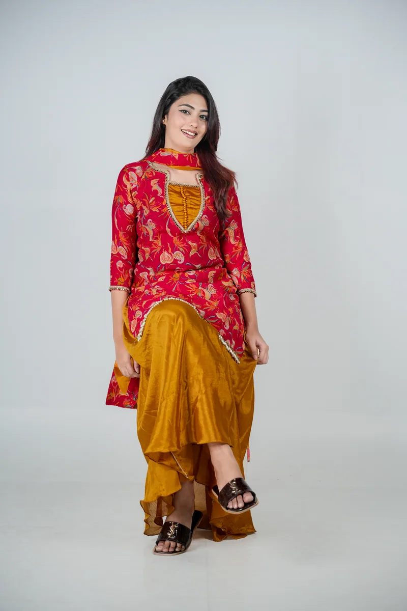 Ilma - Indian Crepe Silk Three Piece