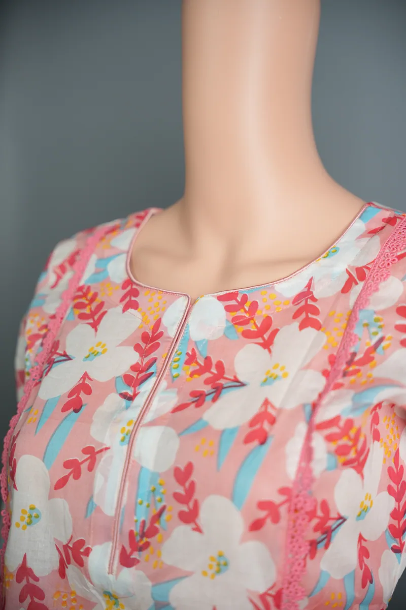 Sadia - Cotton Kameez & Chikan Pant