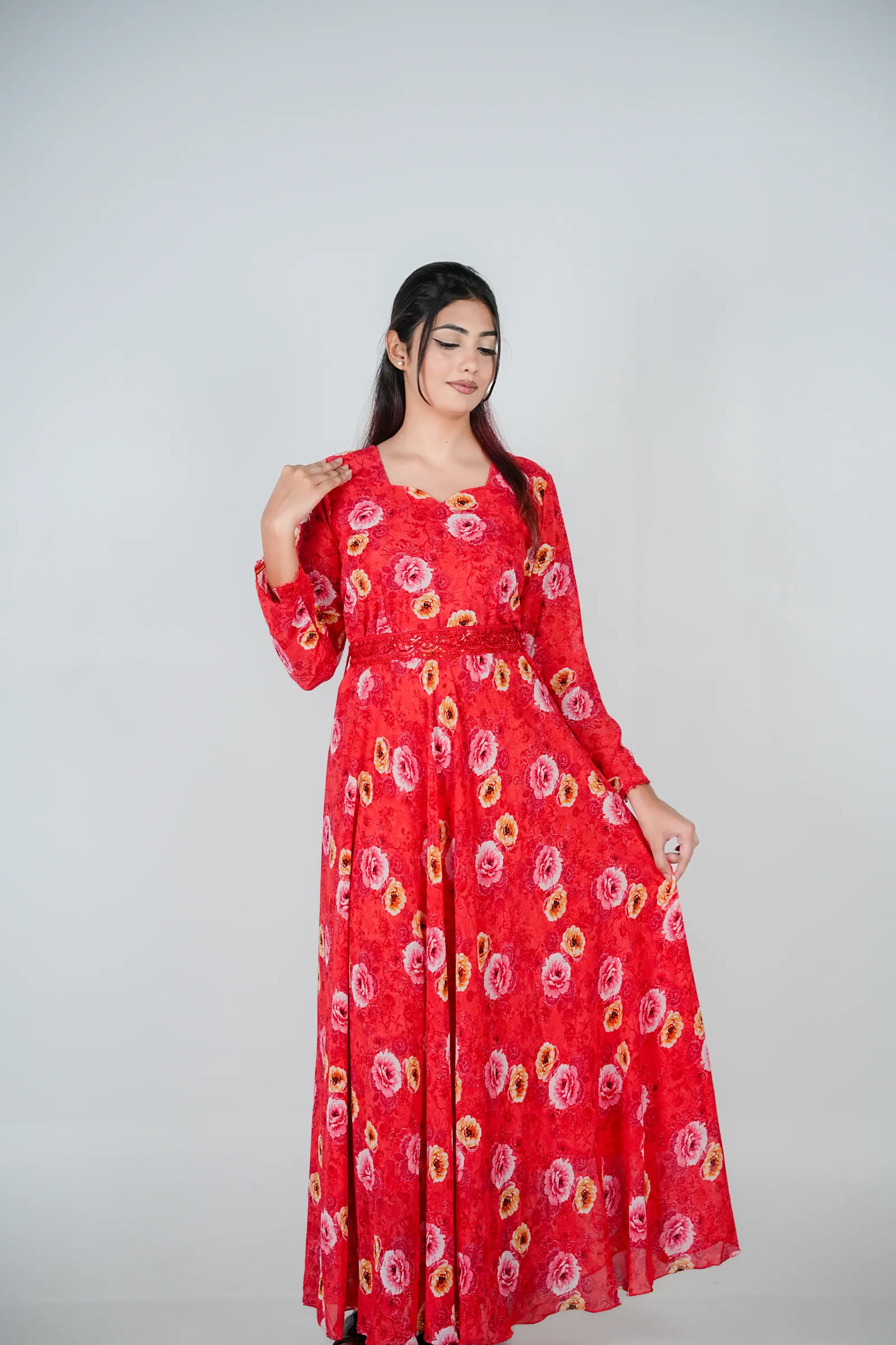 Suraiya - Printed Georgette Gown